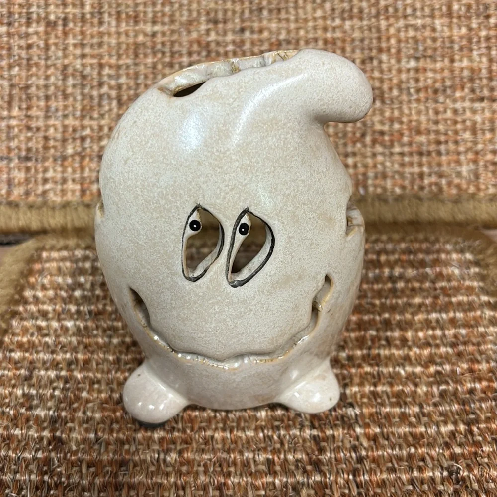 Ceramic Ghost Tea Light Holder Halloween Decor by TII Collections NEW